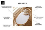 Baby Crib Sheet Mockup Boho PSD, a Household Mockup by 1001 mockups (Thumbnail 2 of 11)