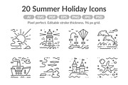 20 Summer Holyday Icons Set, an Icon by Maril (Thumbnail 1 of 4)