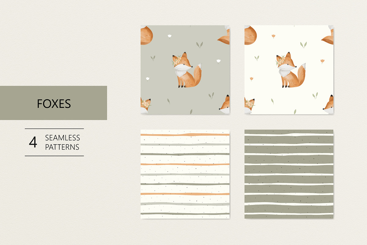 Foxes, a Pattern Graphic by Olena Kuznietsova (Photo 2 of 12)