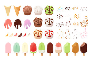 80 Ice Creams Constructor Elements