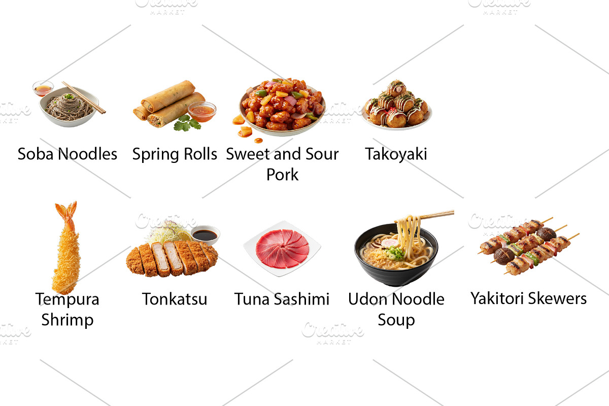 East Asian Culinary Journey - PNG, a Food Illustration by Nurlan's shop (Photo 4 of 4)