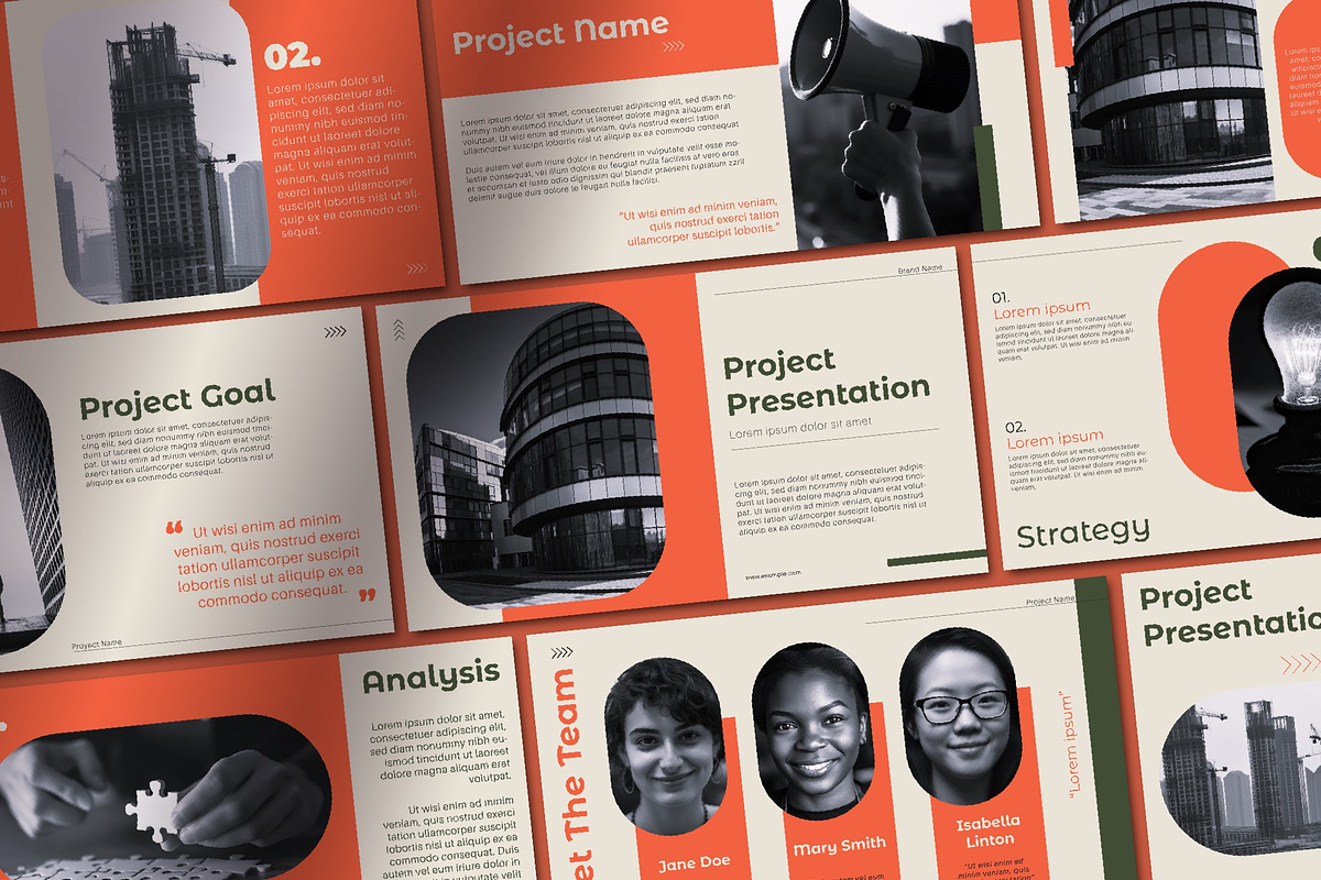 Modern Project Business Presentation, a Templates & Theme by studiogstock (Photo 1 of 4)