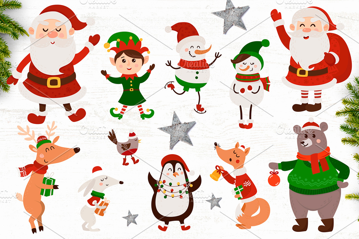 Merry Christmas - Winter animals, a Graphic by Nafanya (Photo 3 of 11)