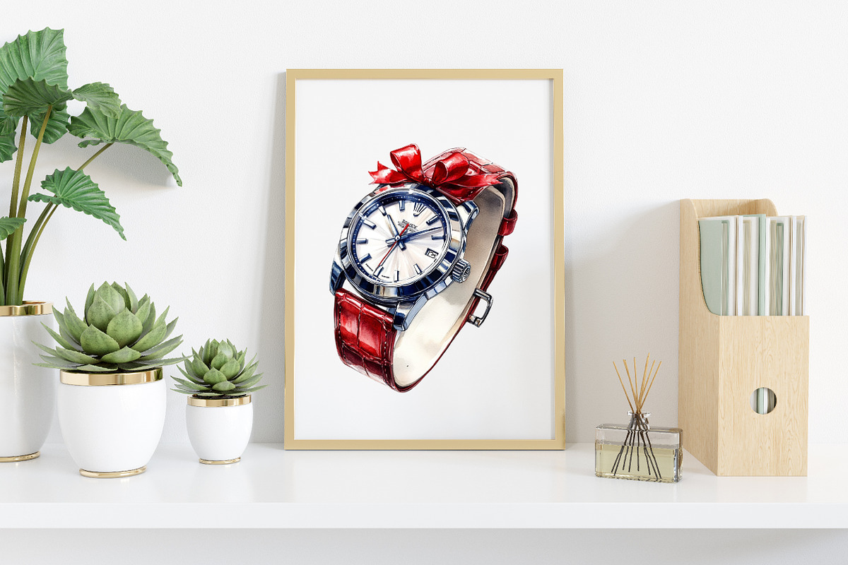 Watercolor Christmas Men's Birthday, an Illustration by Canvas Craft (Photo 7 of 8)