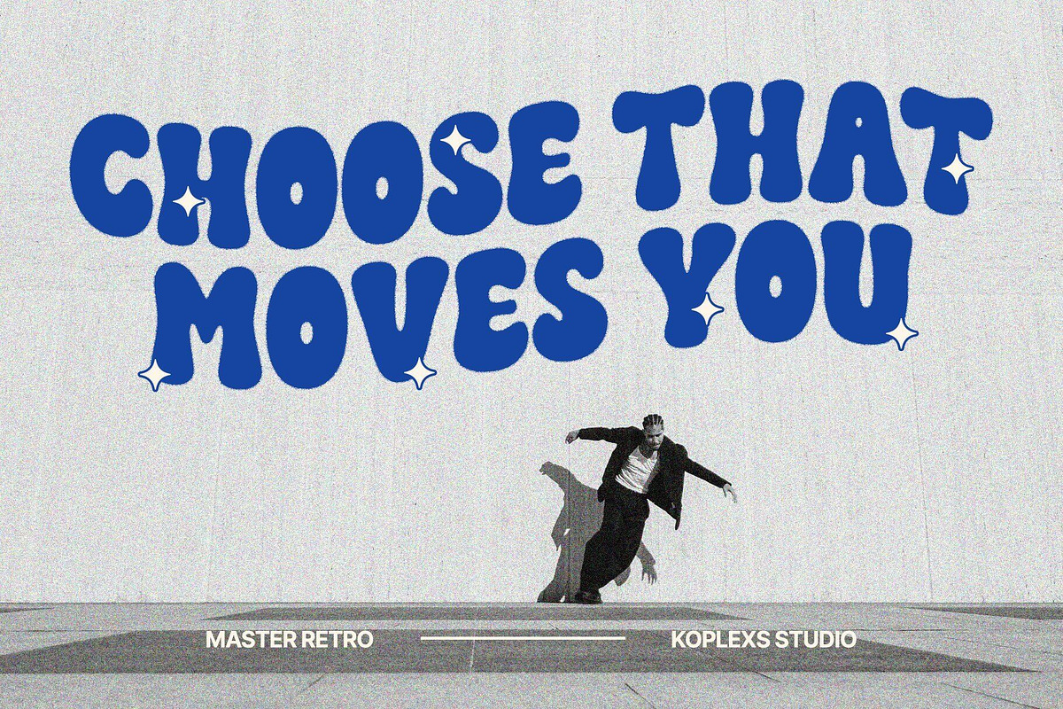 Master Retro Font, a Handwritten Font by Koplexs Studio (Photo 4 of 10)
