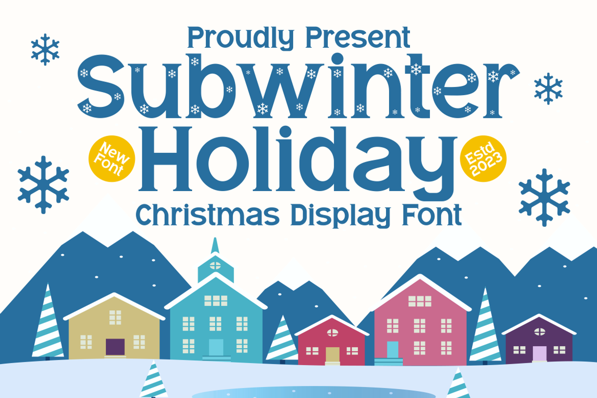 Subwinter Holiday Font, a Serif Font by MaikoHatta (Photo 1 of 7)