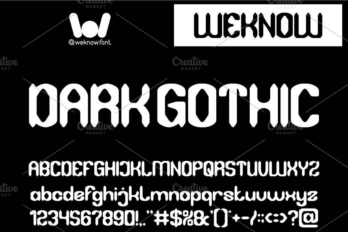 Dark Gothic font, a Blackletter Font by weknow (Photo 1 of 8)
