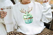 Christmas Glitter Cupcake Clipart, an Illustration by Sublimation Artist (Thumbnail 4 of 6)