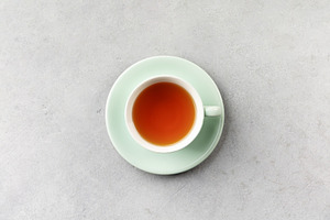 Minimal Cup of Tea on Mint Saucer Flat Lay with Copy Space, a Holiday Photo by Natalia Klenova's Shop