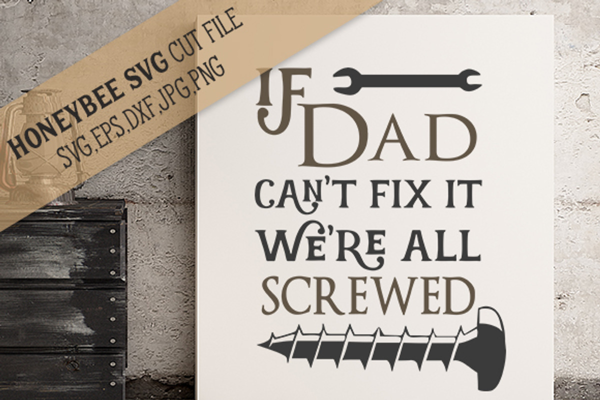 If Dad Can't Fit It We're Screwed, an Illustration by JBArt Clipart (Photo 1 of 2)