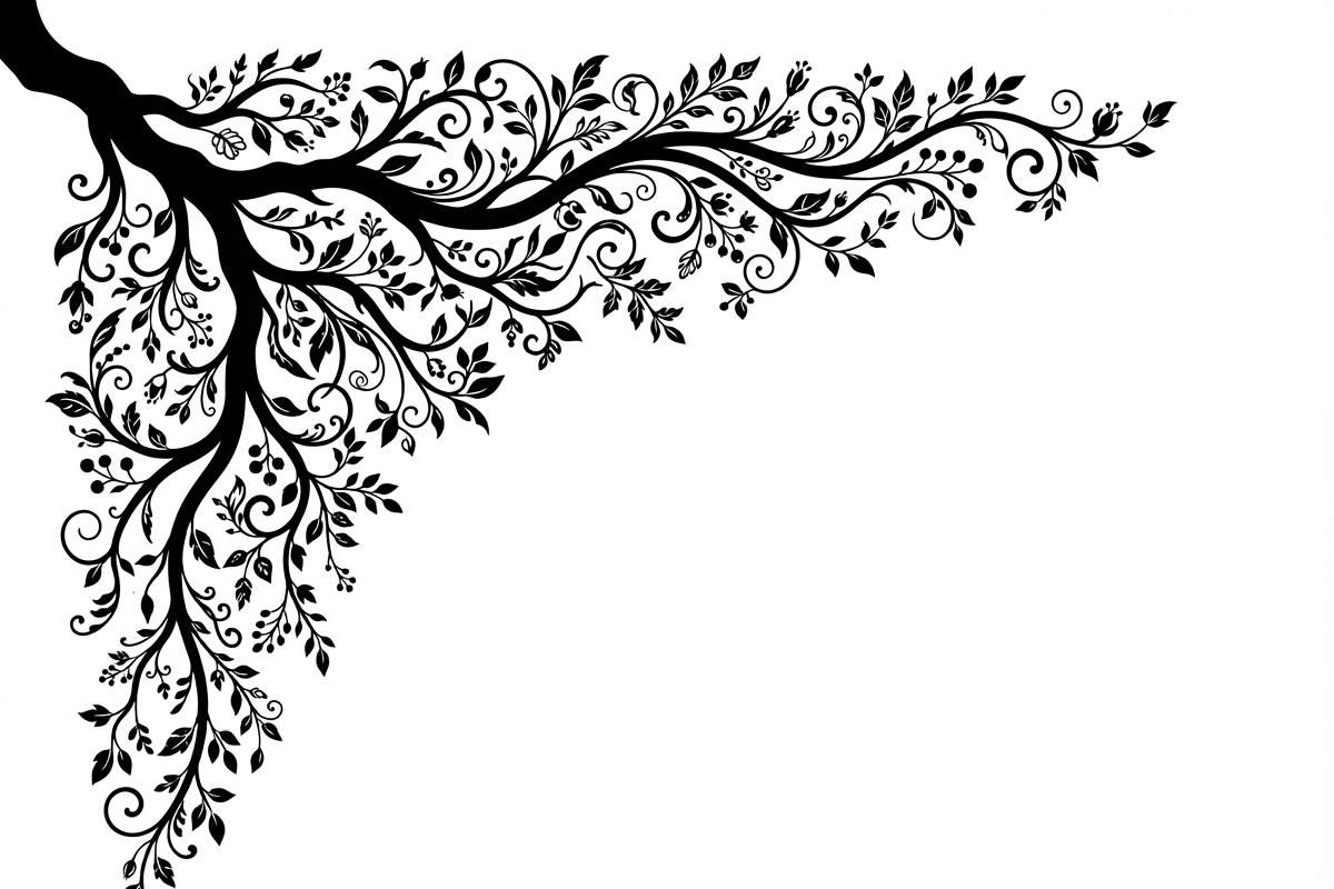 50 Tree Branch Corner Silhouette, a Decorative Illustration by Amazin_art (Photo 27 of 46)