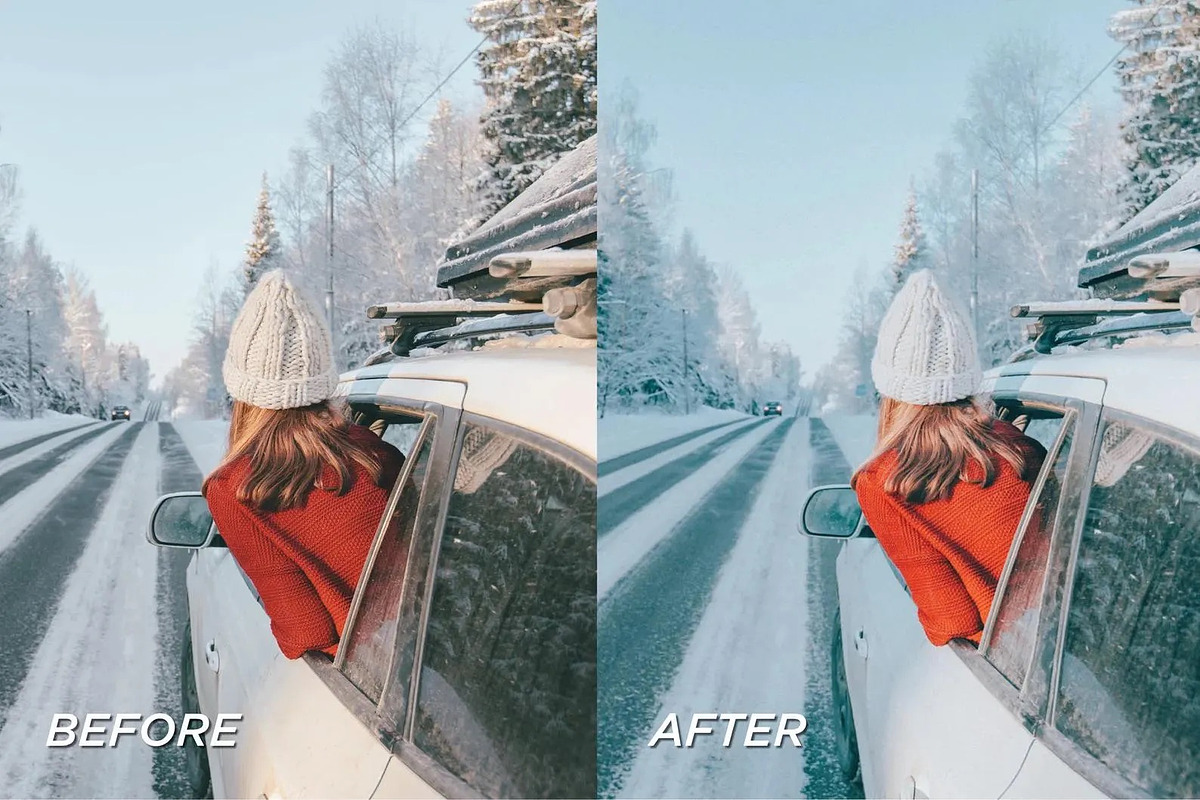 50+ Winter Lightroom Preset Bundle, a Preset Add-On by TheWayfarerShoppe (Photo 3 of 9)