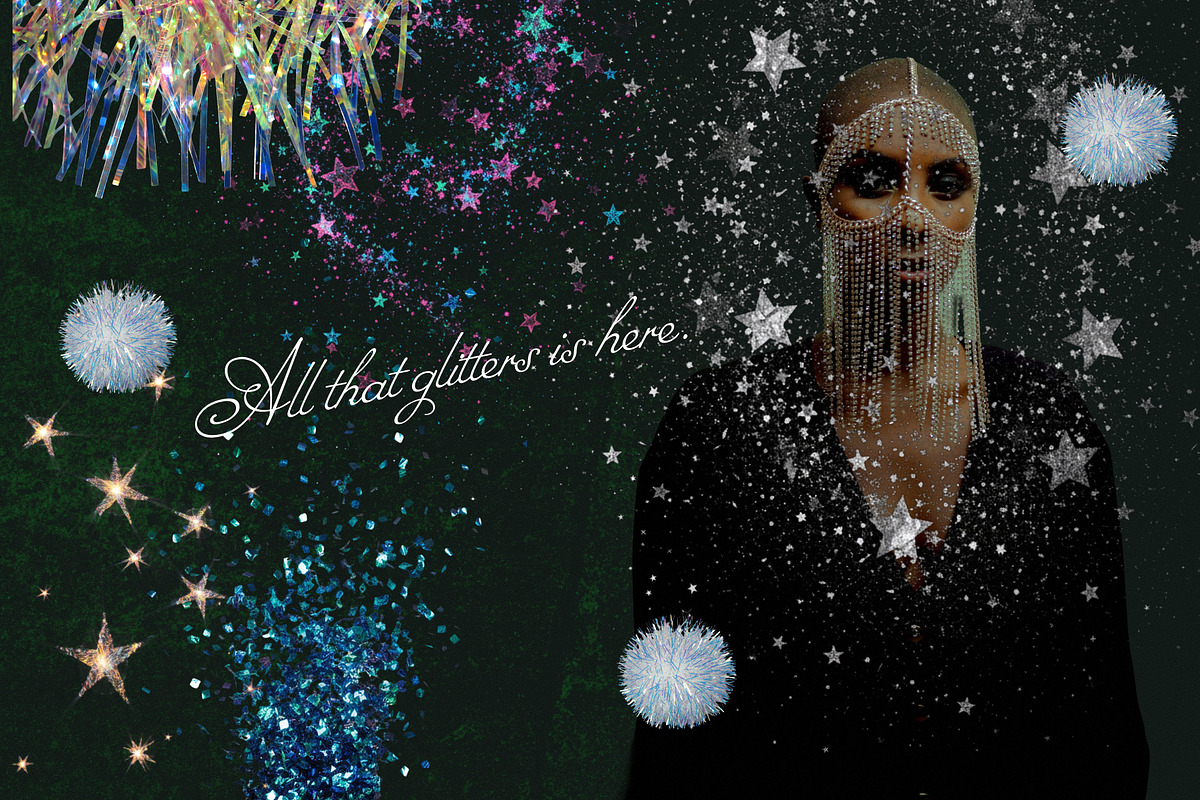 Shimmer Season: Holographic Tinsel, a Texture Graphic by Anzhelika (Photo 3 of 11)