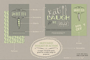 Sketched! Hand drawn graphic toolkit, a Decorative Illustration by Lisa Glanz (Thumbnail 5 of 6)