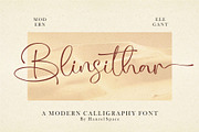 Blinsithar - Modern Calligraphy Font, a Script Font by HanzelSpace Studio (Thumbnail 2 of 6)