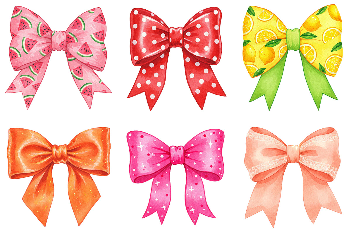 Summer Bow Clipart Bundle, an Illustration by cherrydesign (Photo 3 of 3)