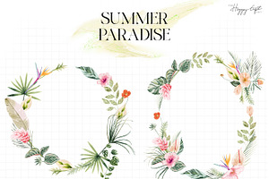 Summer Paradise Floral Clipart