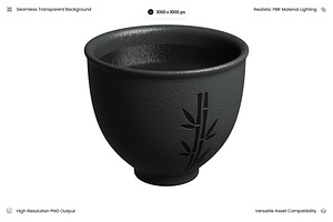 Bamboo Design Tea Cup 3D, an Object 3D Model by Wencory