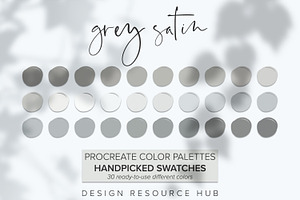 Grey Satin Procreate Color Palette