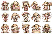 Whimsical Easter Gingham Bunny Clipa, an Illustration by OK Design (Thumbnail 3 of 6)