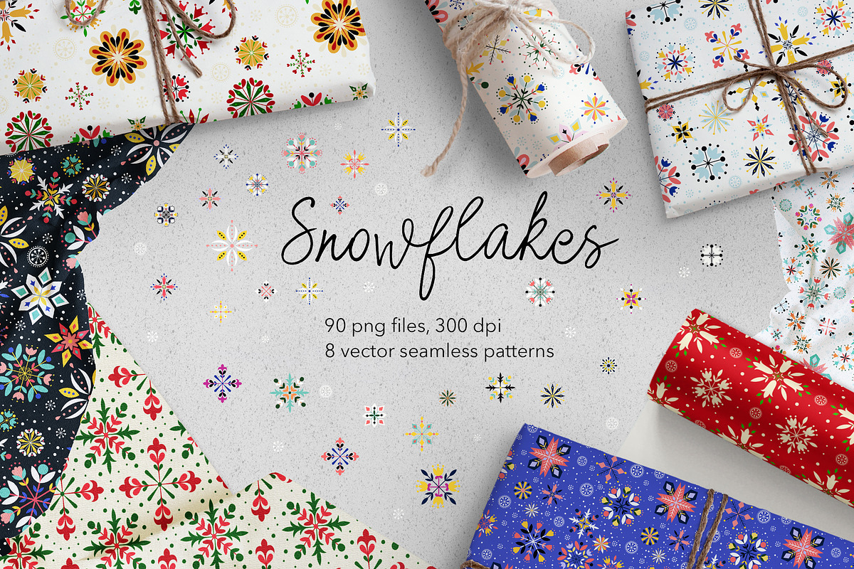 Snowflakes, a Pattern Graphic by Lidiebug (Photo 1 of 9)