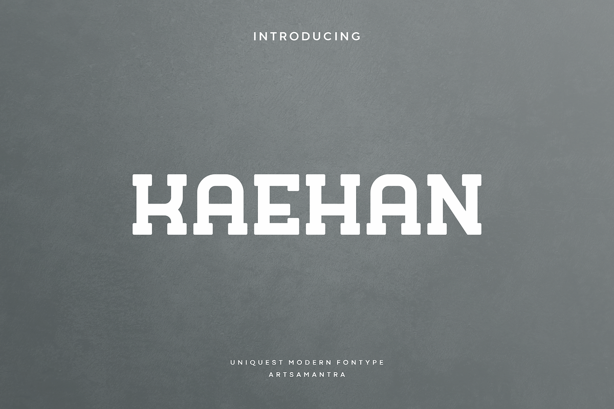 Kaehan - Modern Display Typeface, a Slab Serif Font by garismantra (Photo 1 of 4)
