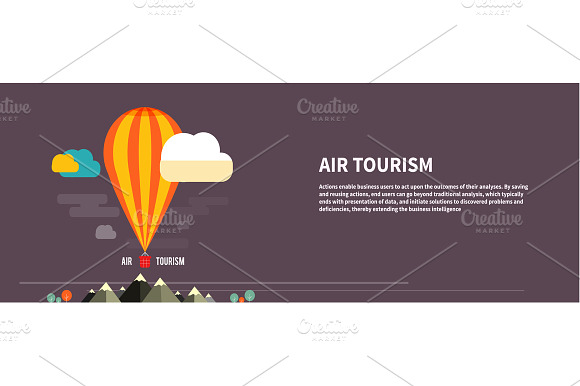 Hot air balloon flying over preview 2