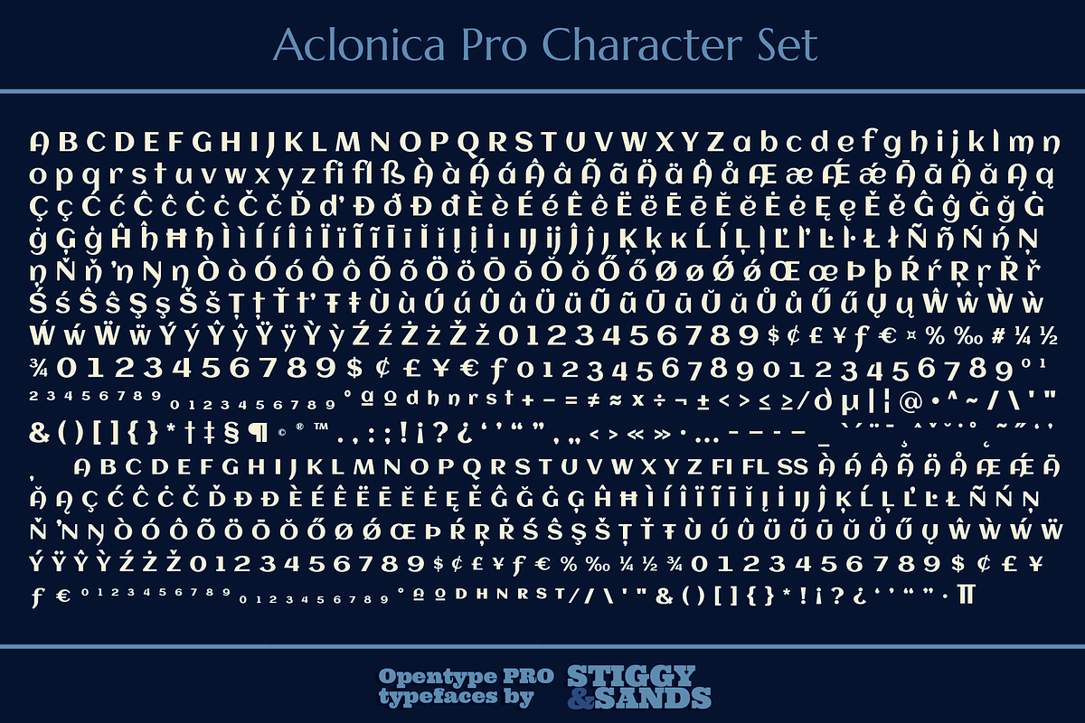 Aclonica Pro, a Sans Serif Font by Stiggy & Sands (Photo 9 of 9)