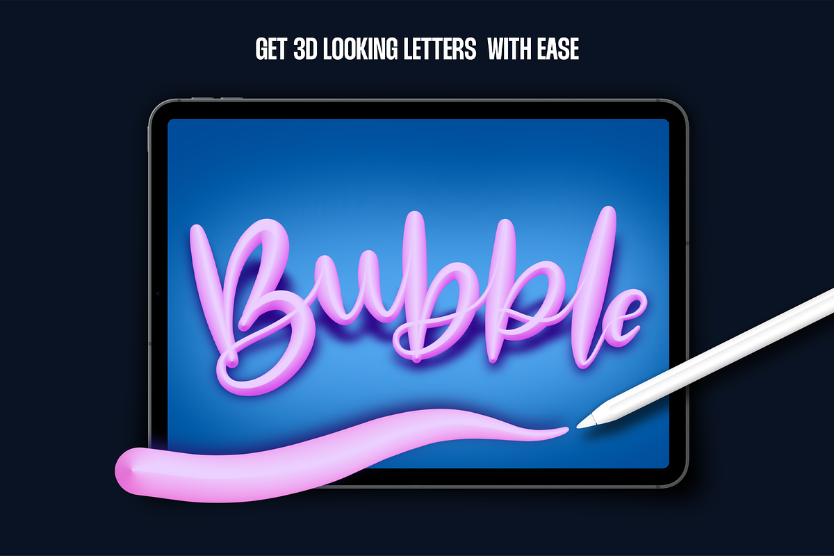 THICK 3D BRUSHES PROCREATE, a Brush Add-On by seamless team (Photo 3 of 6)