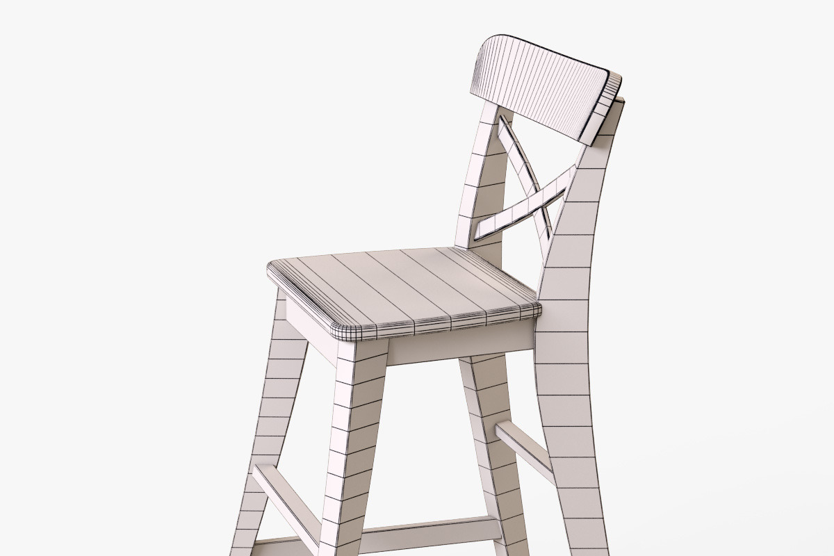 Junior Chair Ingolf(White), a Furniture 3D Model by Markelos (Photo 10 of 14)