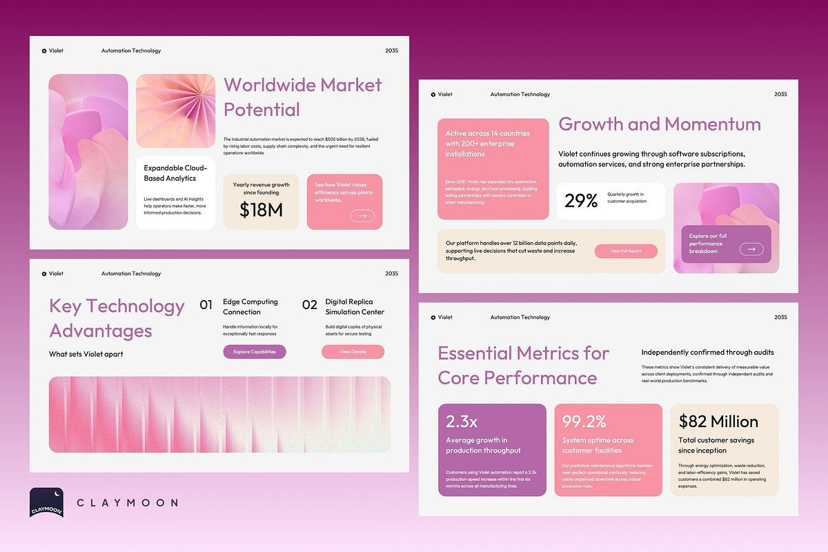 Violet Industrial Automation, a Presentation Template by Claymoon Lab (Photo 6 of 7)