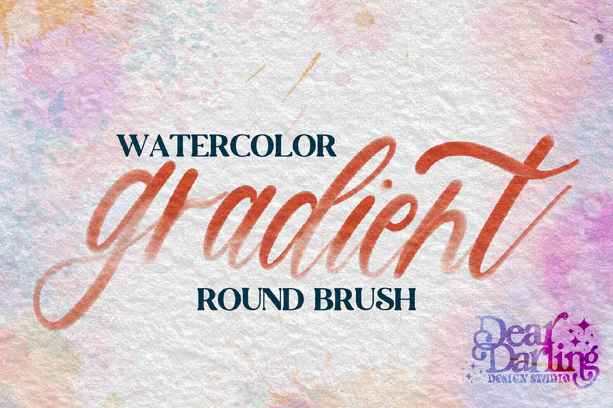 Round Gradient Watercolor Brush for procreate!