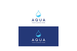 Natural blue aqua abstract logo desi, a Branding & Logo Template by LOGOCREATIVE