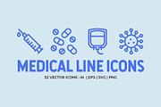 Medical Line Icons, an Outline Icon by Abstracto-Create (Thumbnail 1 of 6)