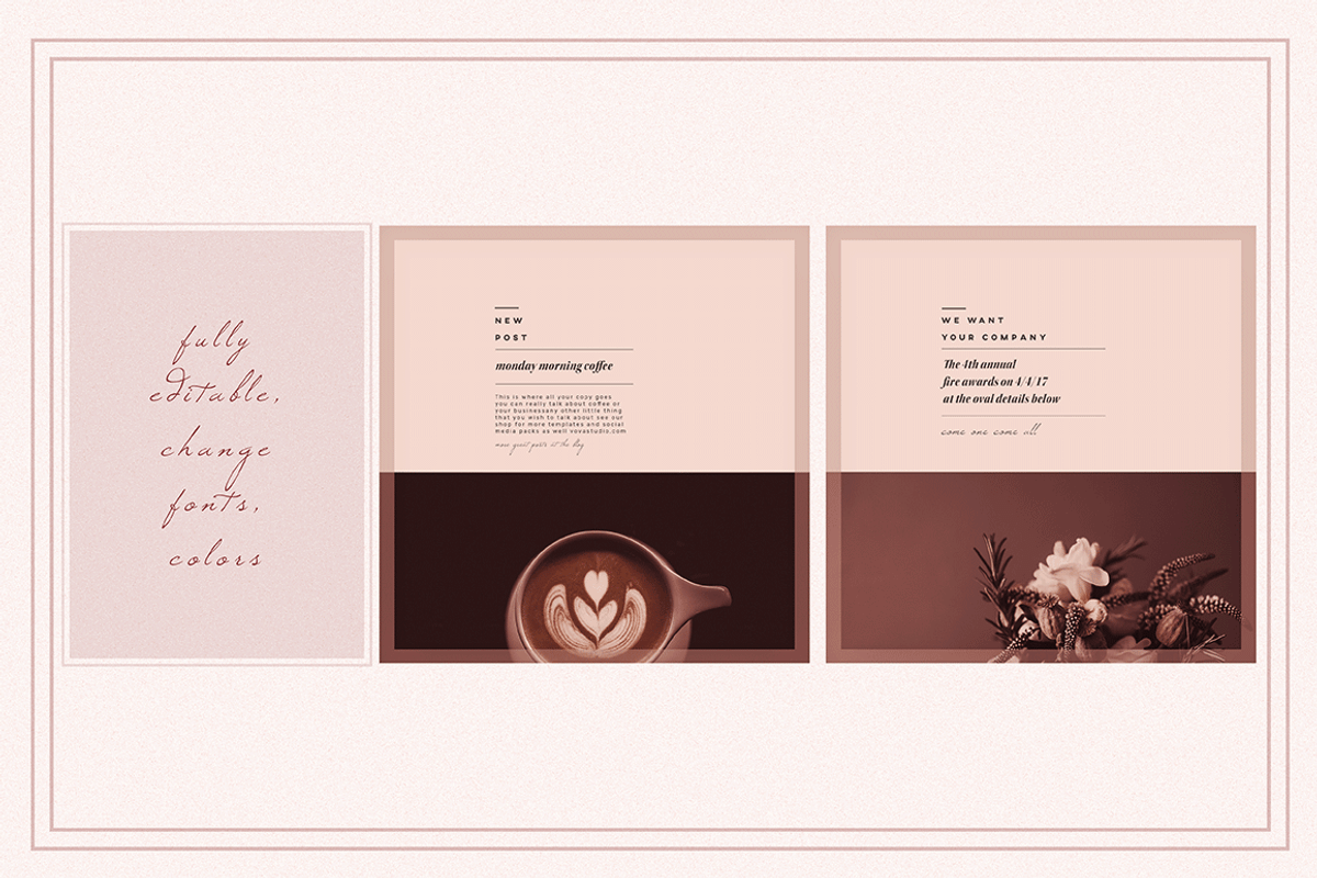 PASTRY & COFFEE Socialmedia Template, a Social Media Template by Vova (Photo 7 of 10)