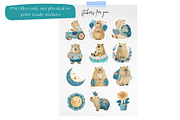 Cute Capybara Clipart Watercolor, an Animal Illustration by Nicole Branger Art (Thumbnail 15 of 21)