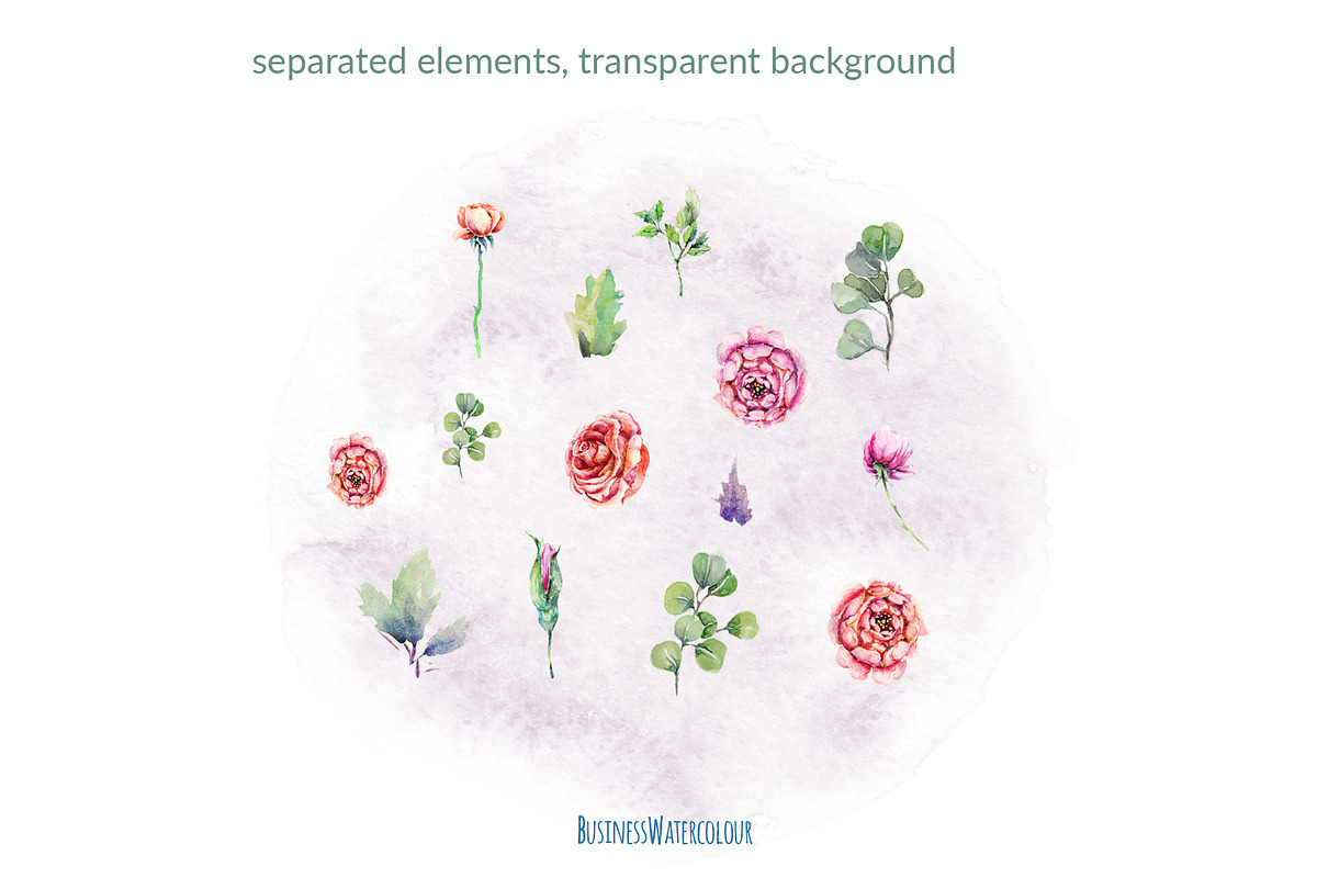 Eucalyptus & Roses: polygons+florals, an Object Illustration by Scarlet Island (Photo 3 of 3)