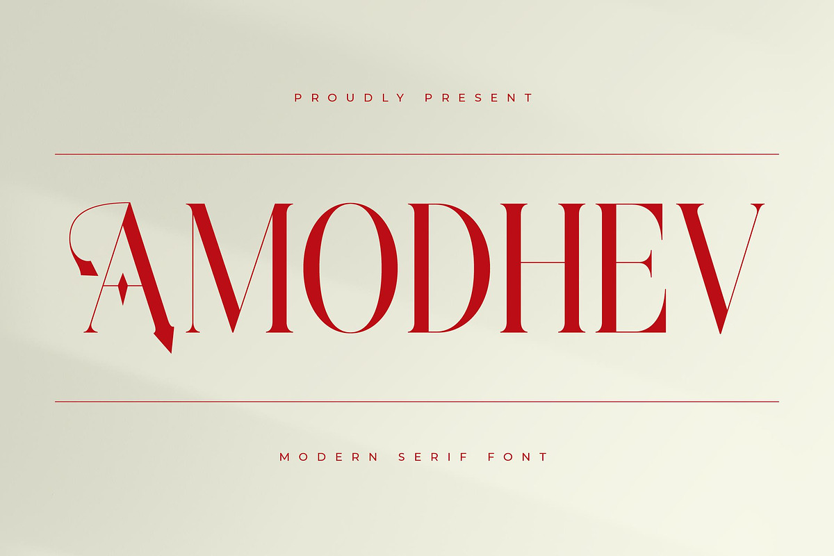 Amodhev Modern Serif Font, a Serif Font by Letterena Studios (Photo 1 of 15)