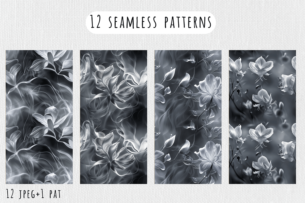 Monochrome - Floral Patterns, a Pattern Graphic by Art Sproot (Photo 2 of 8)
