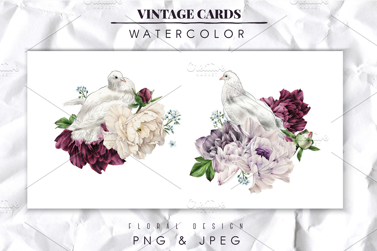 Watercolor Floral Bundle, a Texture Illustration by ollalya (Photo 24 of 112)