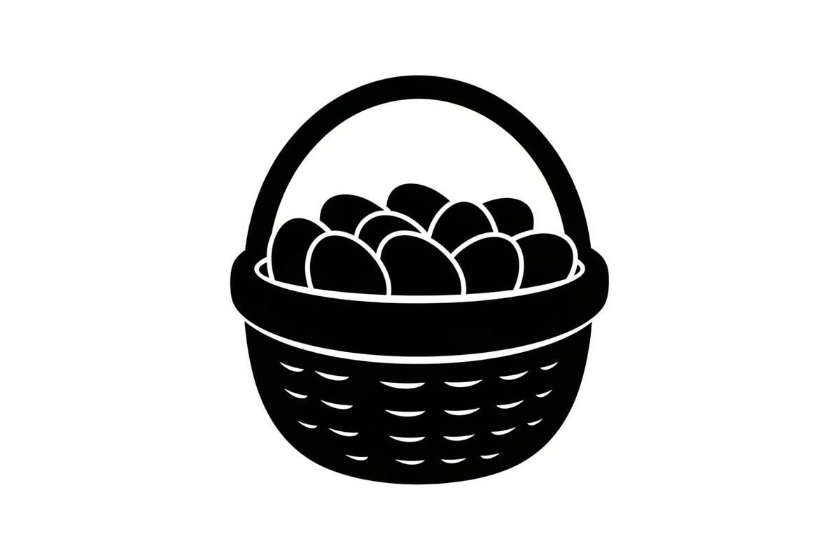 Easter Basket Vector Silhouette Bund, an Illustration by Designs_River (Photo 14 of 51)