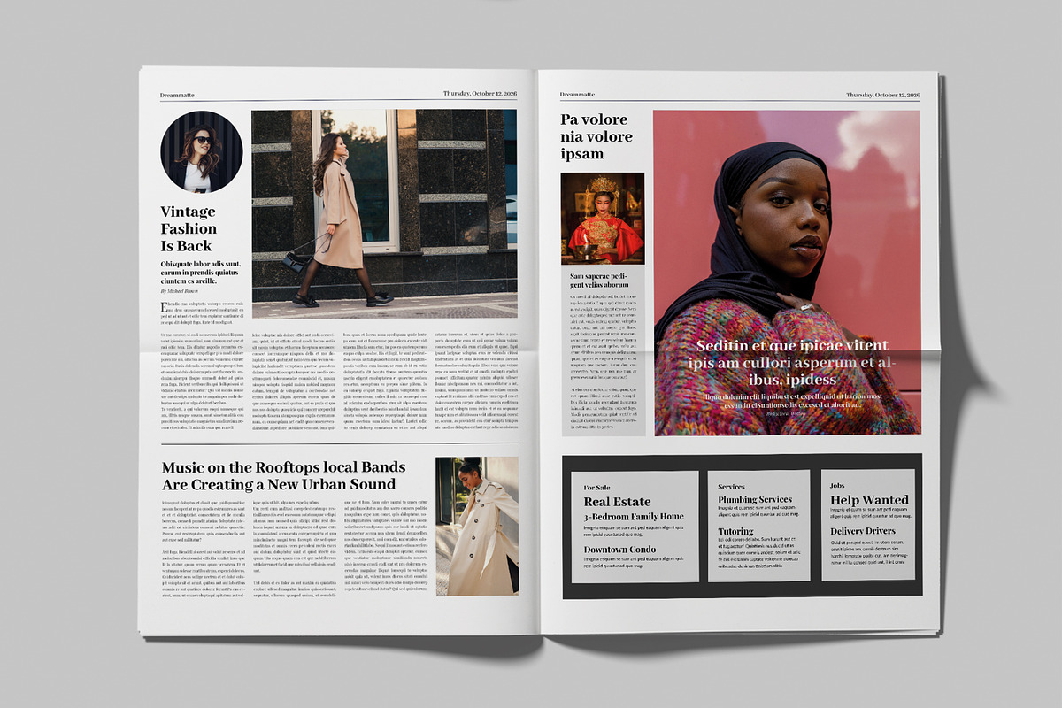 Newspaper Template Design Layout preview 5