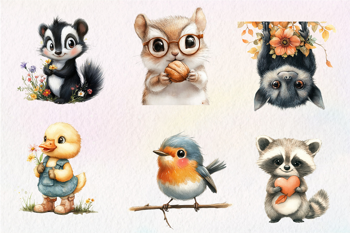Sweet Forest Friends, Cute Baby, an Illustration by CreationArt (Photo 4 of 9)