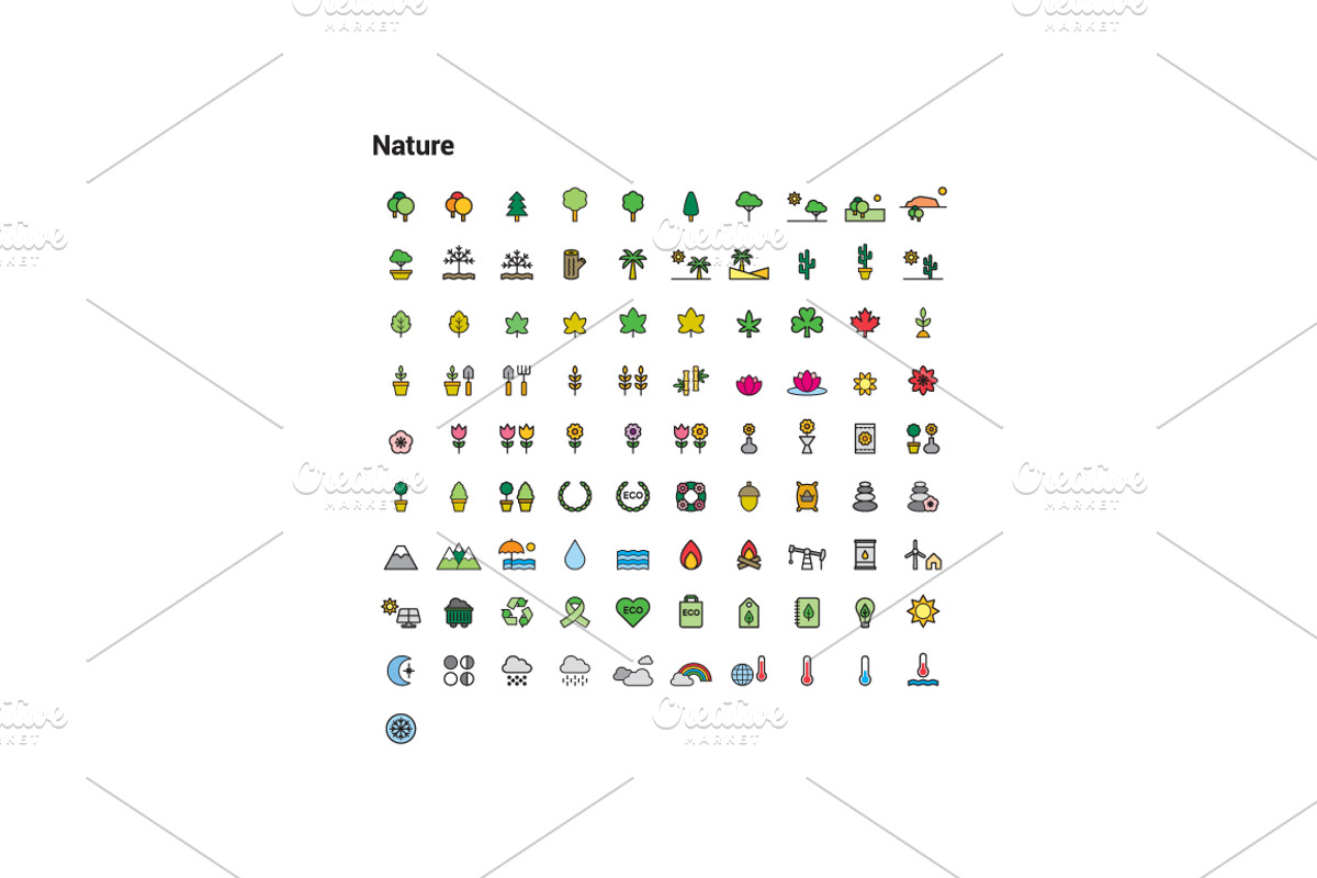 +1000 FILLED LINE ICONS, an Outline Icon by beguima (Photo 6 of 17)