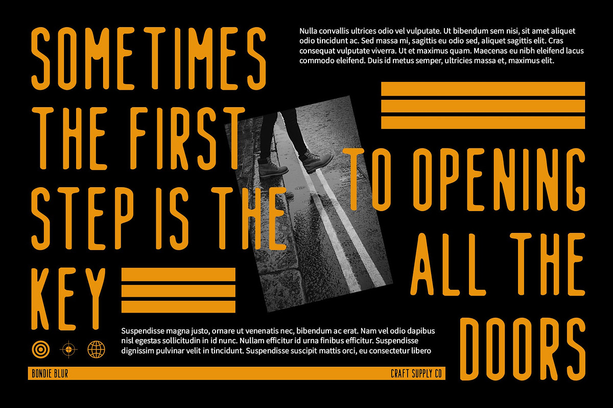 Bondie Blur, a Sans Serif Font by Craft Supply Co. (Photo 6 of 8)