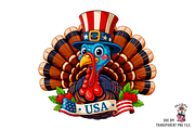 Patriotic Turkey Sublimation PNG, a Graphic by Clipart Bloom (Thumbnail 8 of 11)