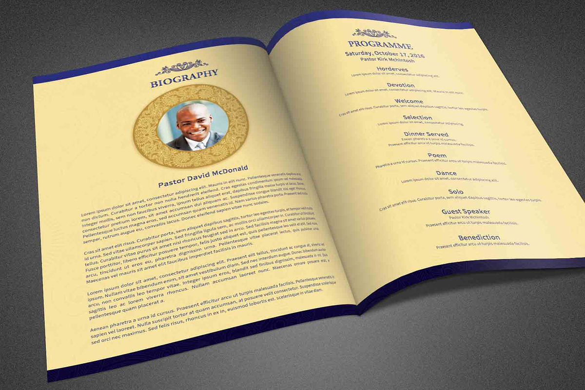 Pastor Appreciation Event Program, a Brochure Template by loswl (Photo 2 of 3)