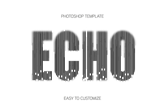 Echo Distorted Lines Text Effect preview 2