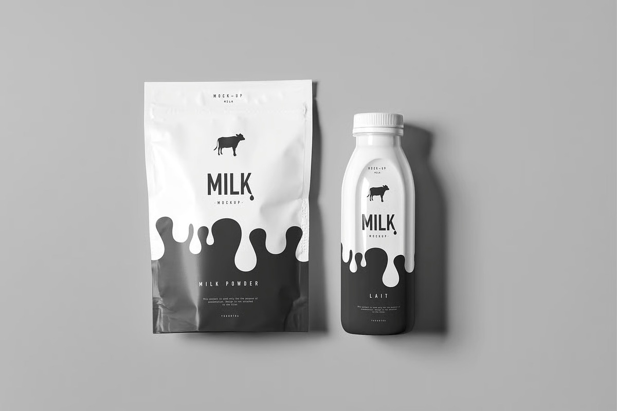 Milk Mock-up, a Packaging Mockup by zippypixelstudio (Photo 2 of 10)