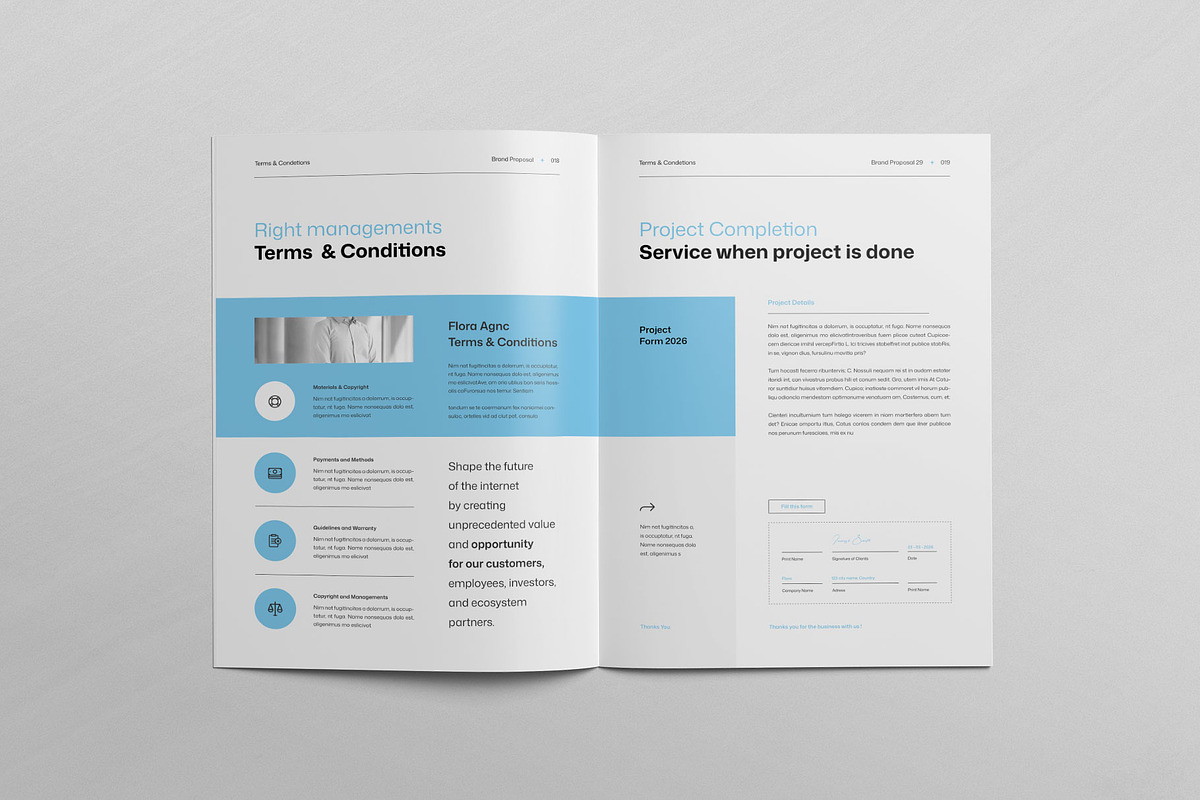 FLORA | Brand Proposal Template, a Brochure Template by KreateTribe (Photo 6 of 9)